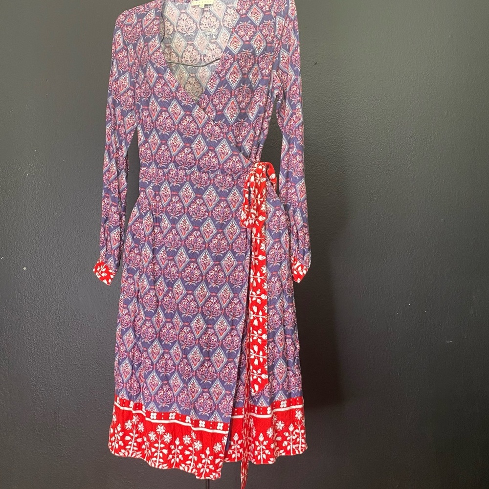 NWOT Promesa Red & Blue Dress Sz:Sm